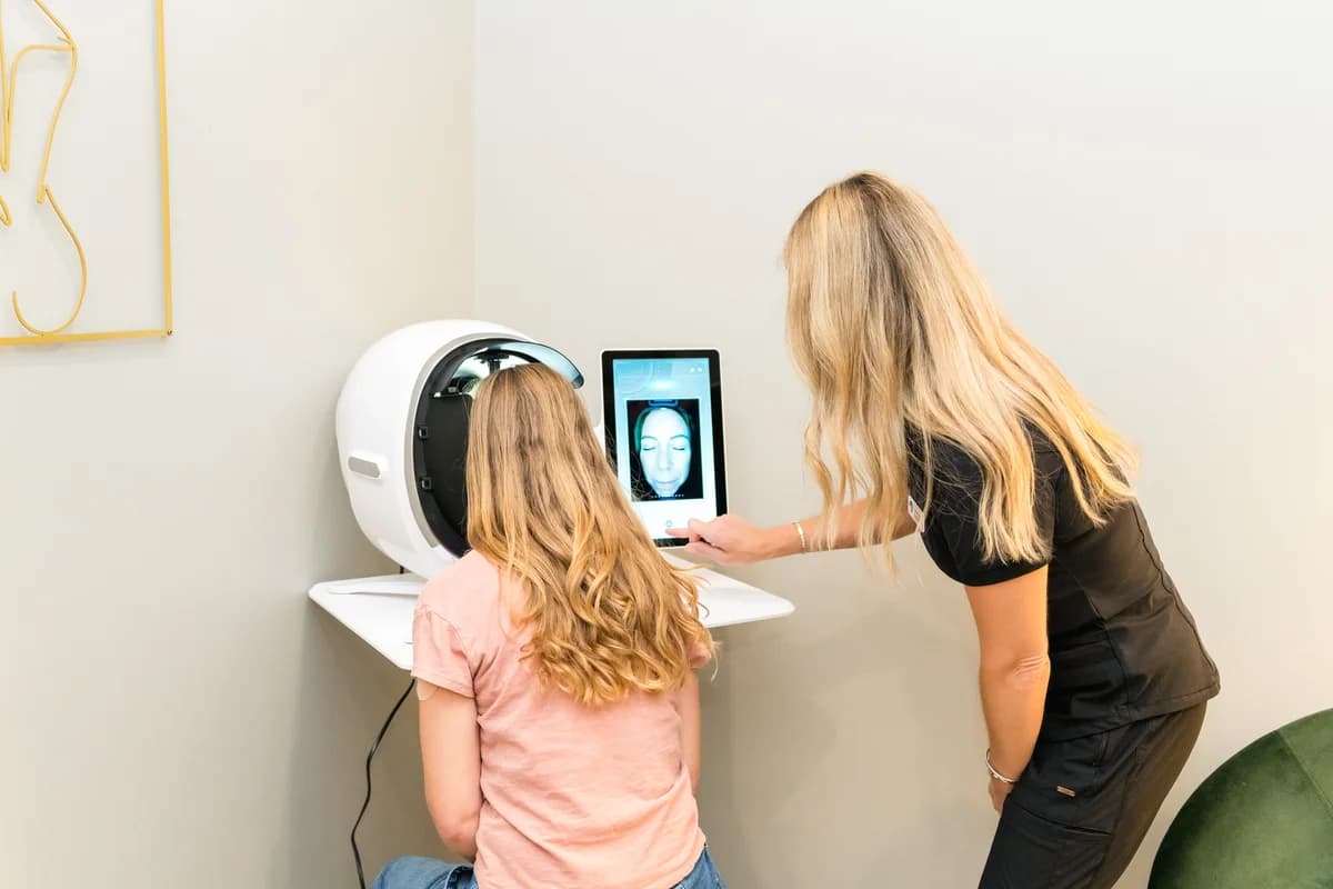 AI 3D Skin Analysis consultation at Banyan and Bamboo Austin TX