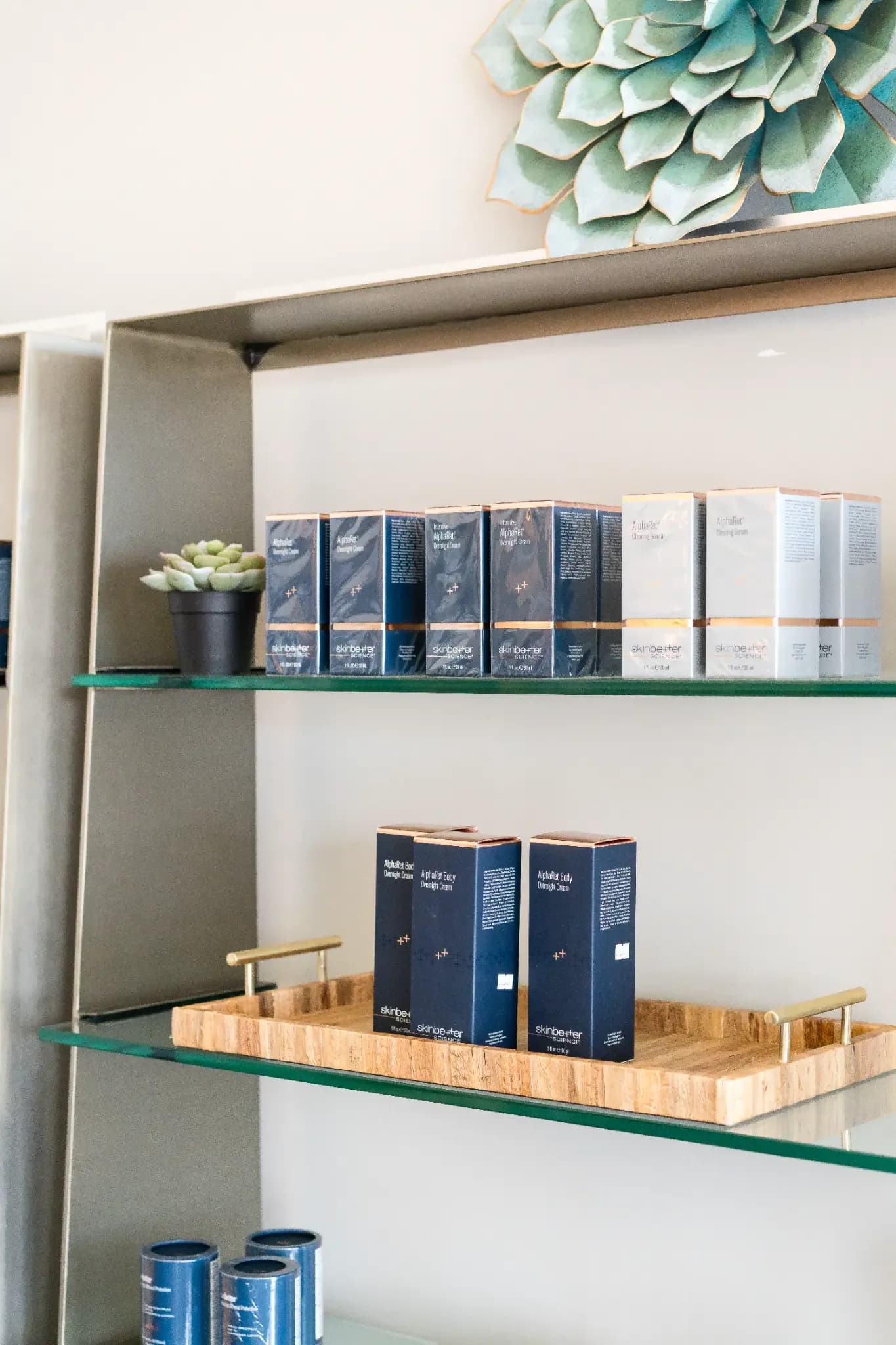 SkinBetter Science regenerative skincare shelves at Banyan & Bamboo in Austin