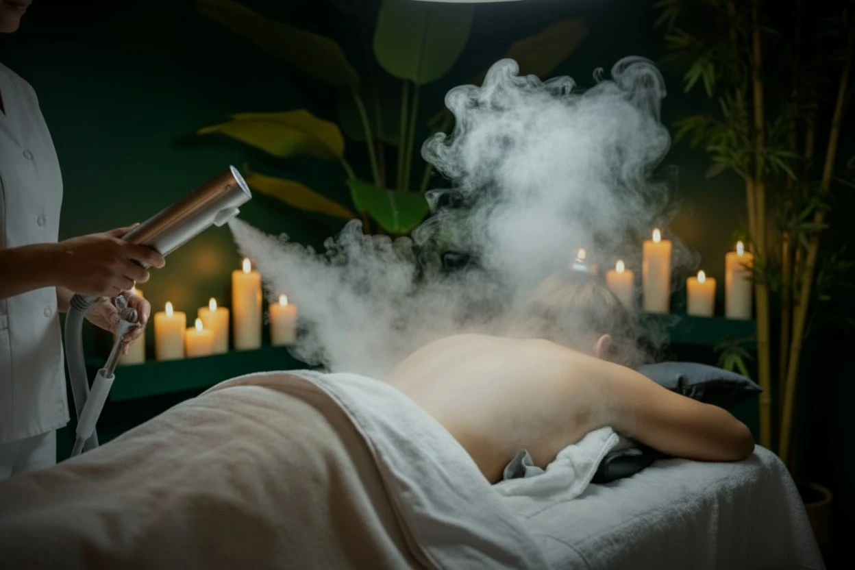 Back facial treatment at Banyan and Bamboo Austin TX