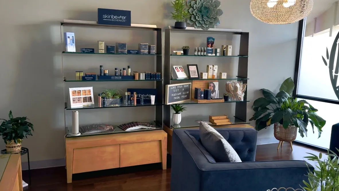 Banyan and Bamboo relaxation lounge and spa interior South Lamar Austin TX