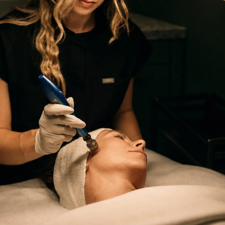 Microneedling device close-up at Banyan and Bamboo Med Spa South Austin TX