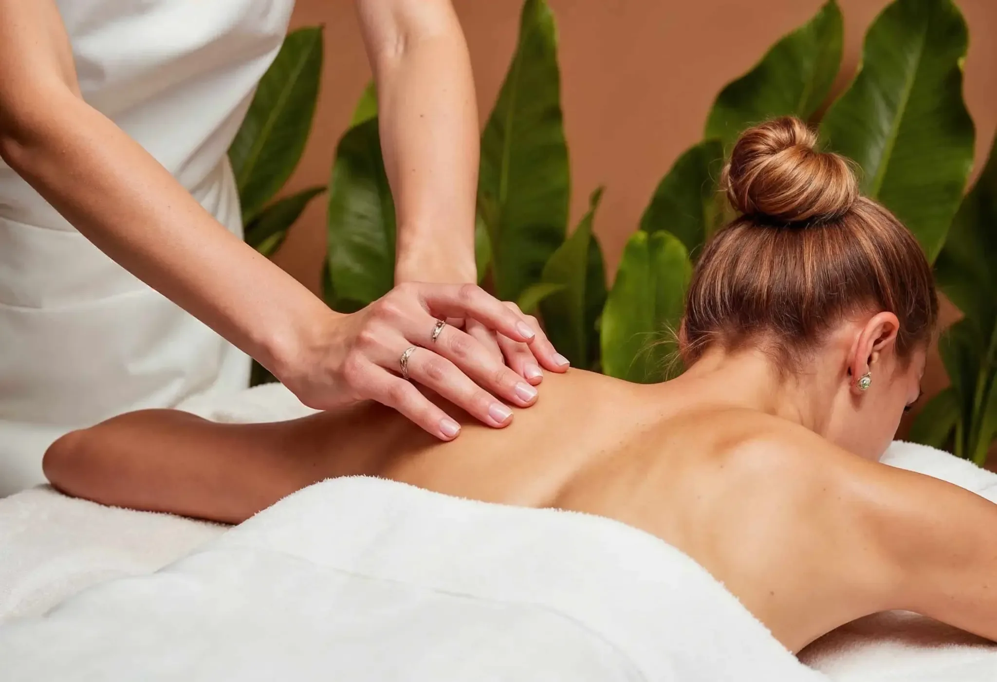 Therapeutic deep tissue massage treatment at Banyan and Bamboo day spa South Lamar Austin TX
