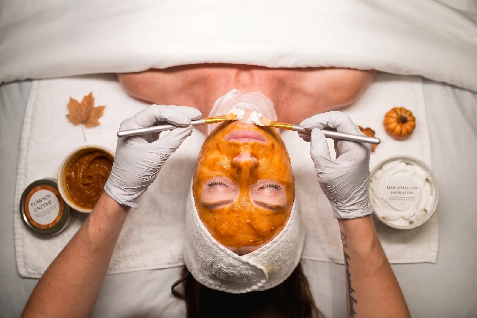 Autumn Harvest Pumpkin Enzyme + Marshmallow Mask Facial · $169