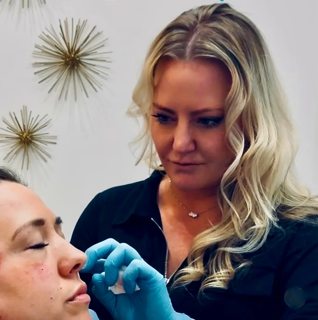 Brittany Cantu performing a Dysport injection at Banyan and Bamboo Med Spa Austin TX